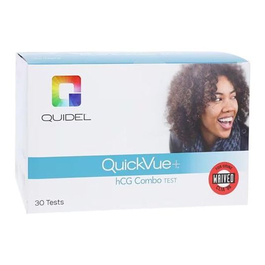 QUIDEL® QuickVue+® One-Step hCG Combo Test – 30 Test Kit