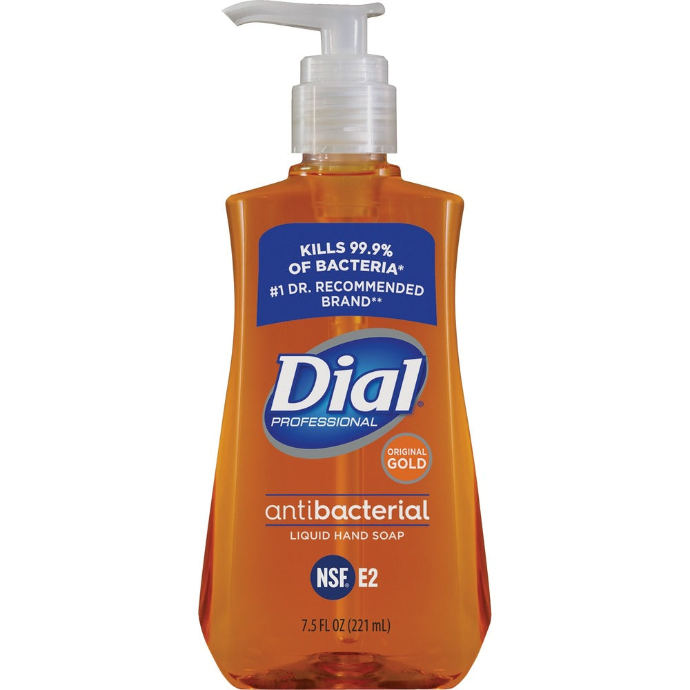 Dial® Gold Antibacterial Liquid Hand Soap – 7.5 oz Pump Bottle (12 per case)