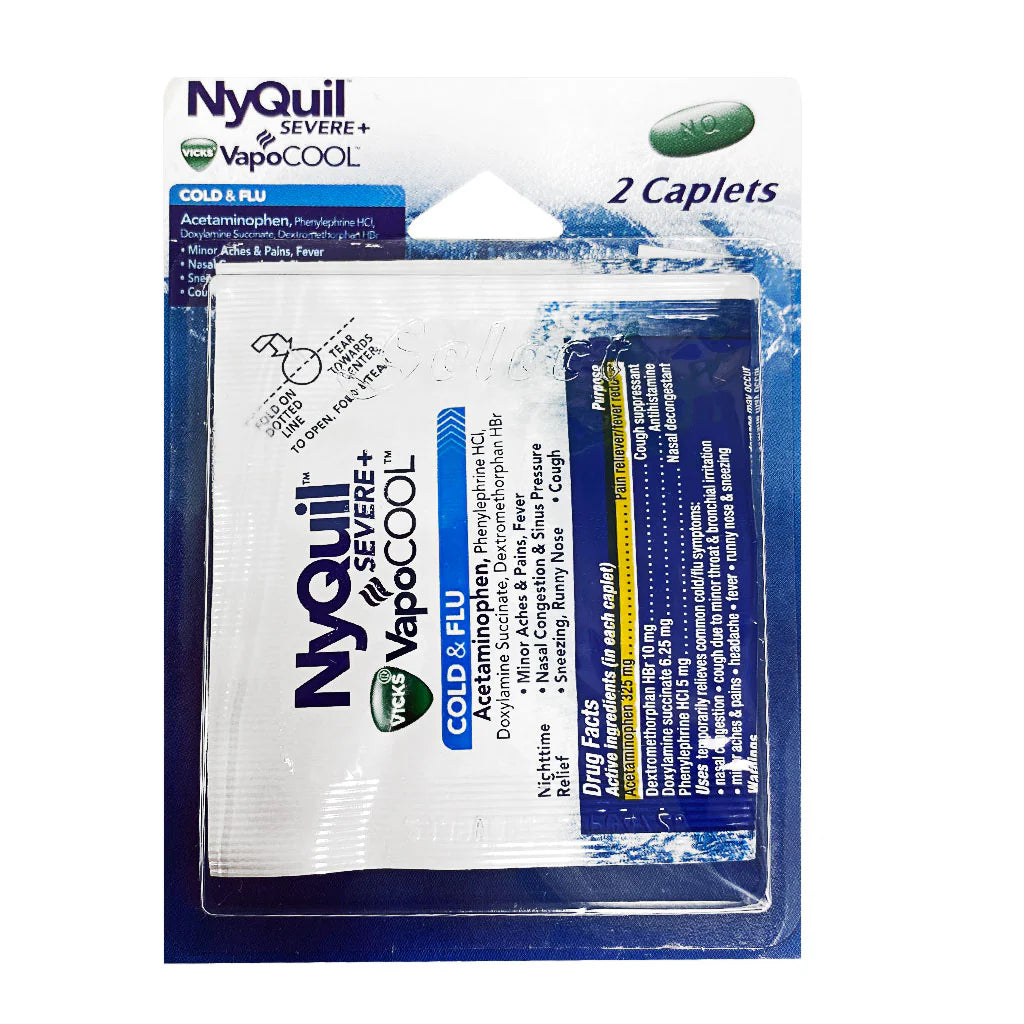 Vicks® NyQuil™ Cold & Flu Relief LiquiCaps – 2 Count, Case of 36 Packs