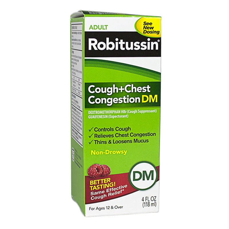Robitussin® Cold Adult Cough & Chest Congestion Relief – 4 oz, Box of 24