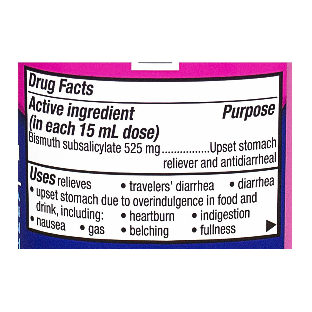 Pepto-Bismol® Max Strength Liquid – 4 fl oz, Case of 12 Bottles
