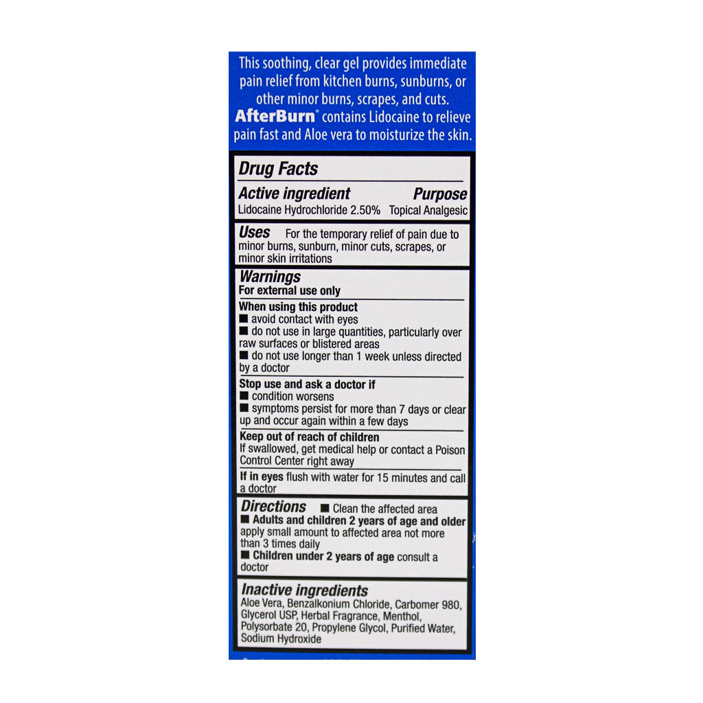 After Burn Gel with Aloe - 2 oz. wellness vending machine university campuses