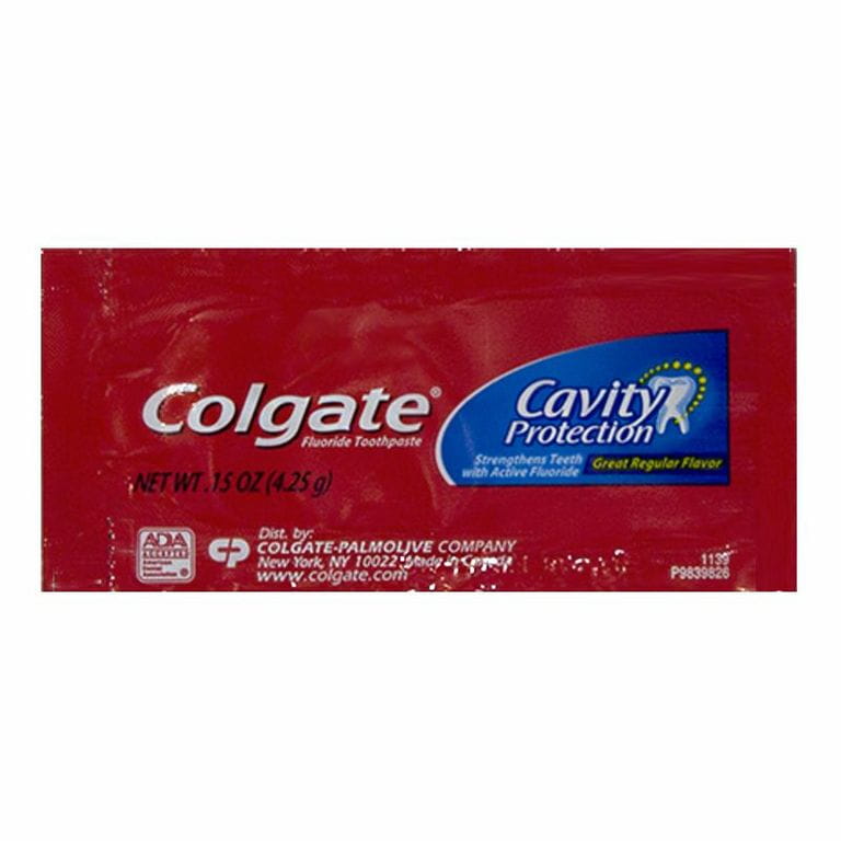 Colgate Regular Single-Use Toothpaste - 0.15 oz. Foil Pack wellness vending machine