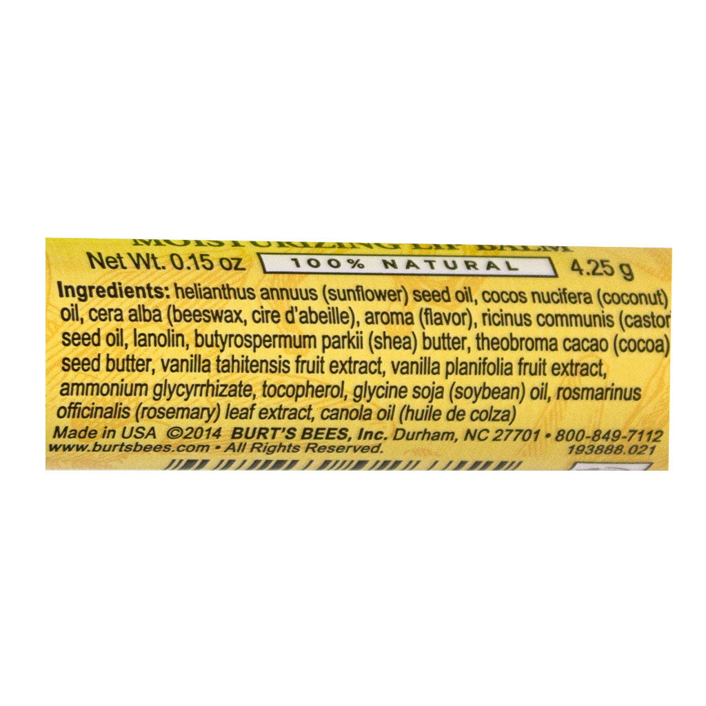 Burt's Bees Vanilla Bean Moisturizing Lip Balm - 0.15 oz. wellness vending machine university campuses