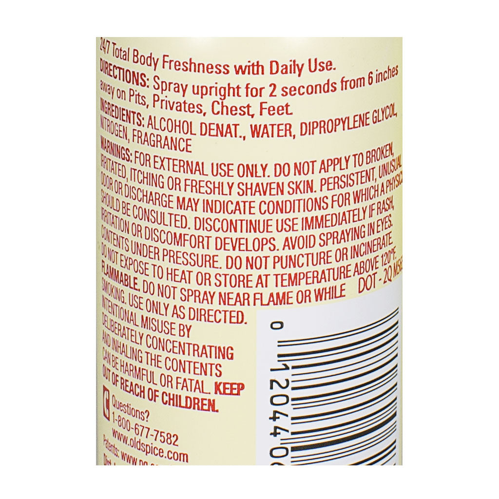Old Spice Total Body Vanilla + Shea Aluminum Free Deodorant Body Spray - 1 oz. wellness vending machine university campuses