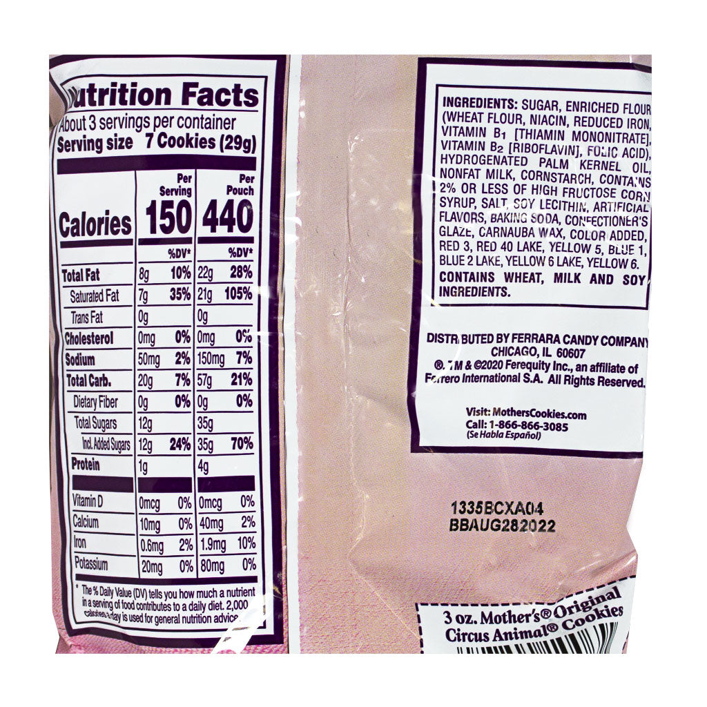 Mother’s Original Circus Animal Cookies - 3 oz. wellness vending machine university campuses