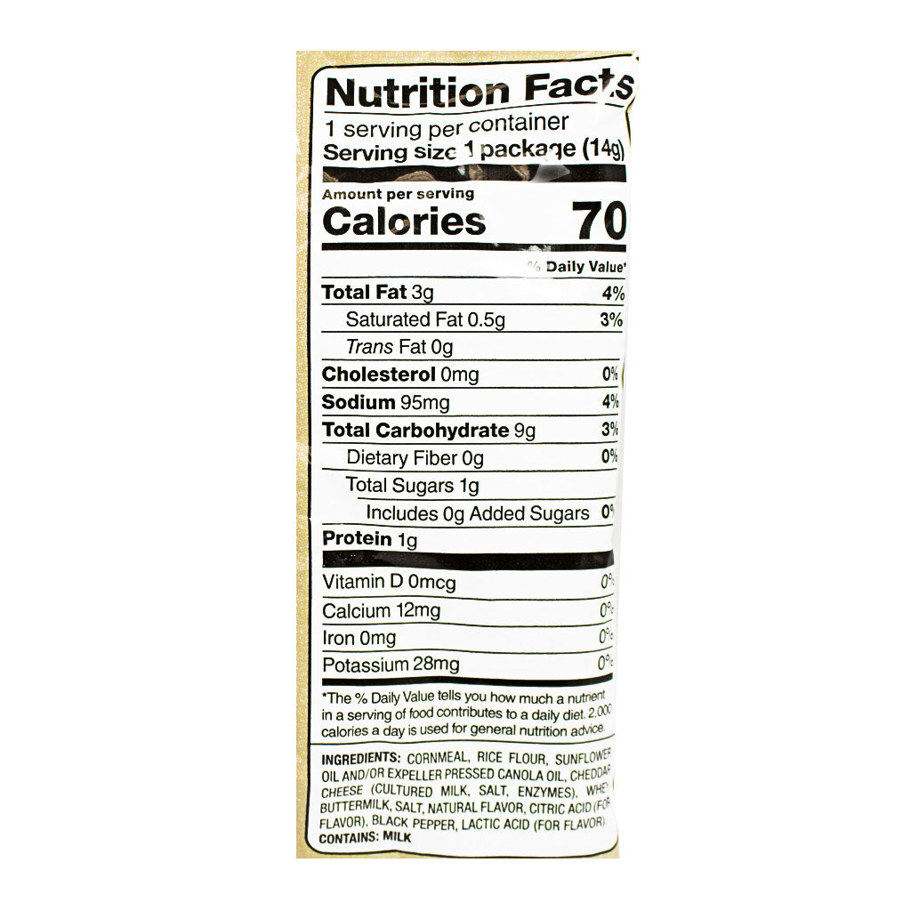 Pirate's booty Aged White Cheddar Cheese Puff's - 0.5 oz. wellness vending machine university campuses