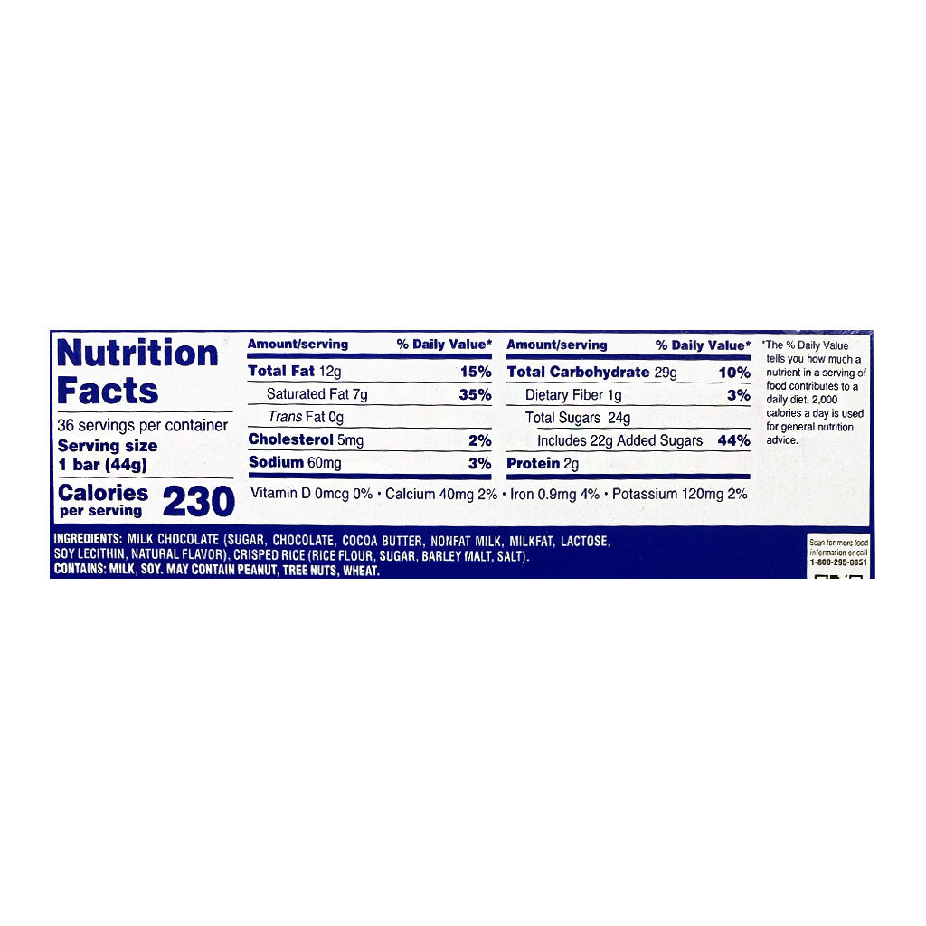 Nestle Crunch Chocolate Bar - 1.55 oz. wellness vending machine university campuses