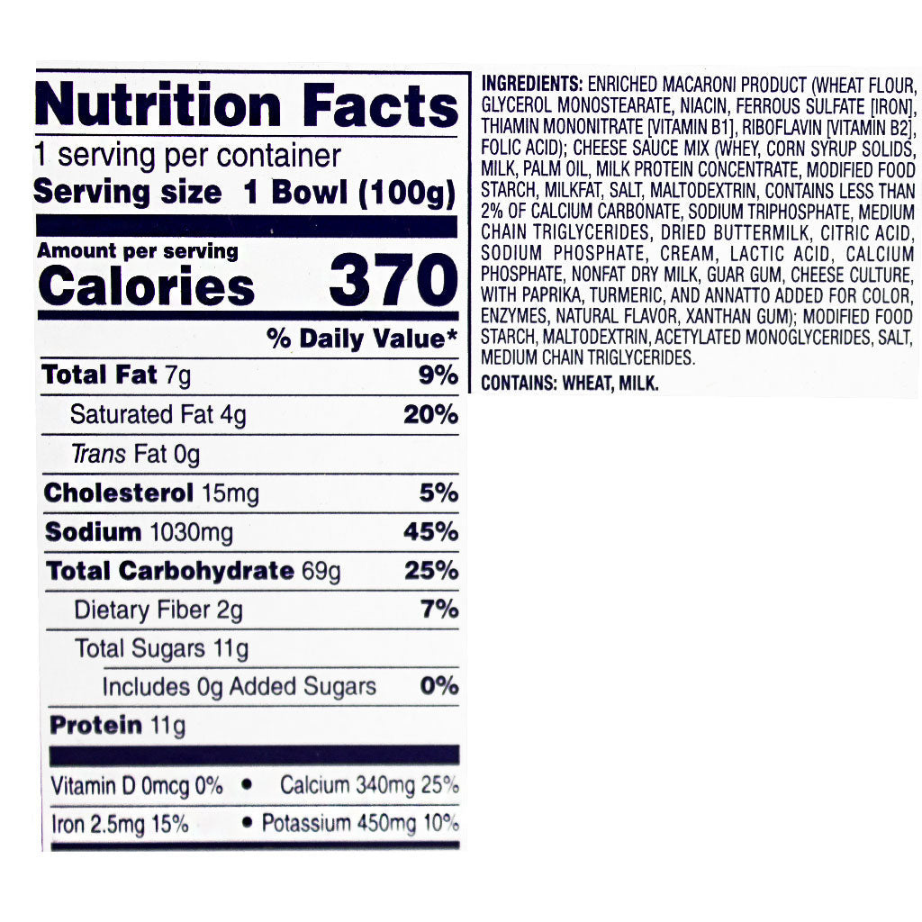 Kraft Mac & Cheese Original Big Bowl - 3.5 oz. wellness vending machine university campuses