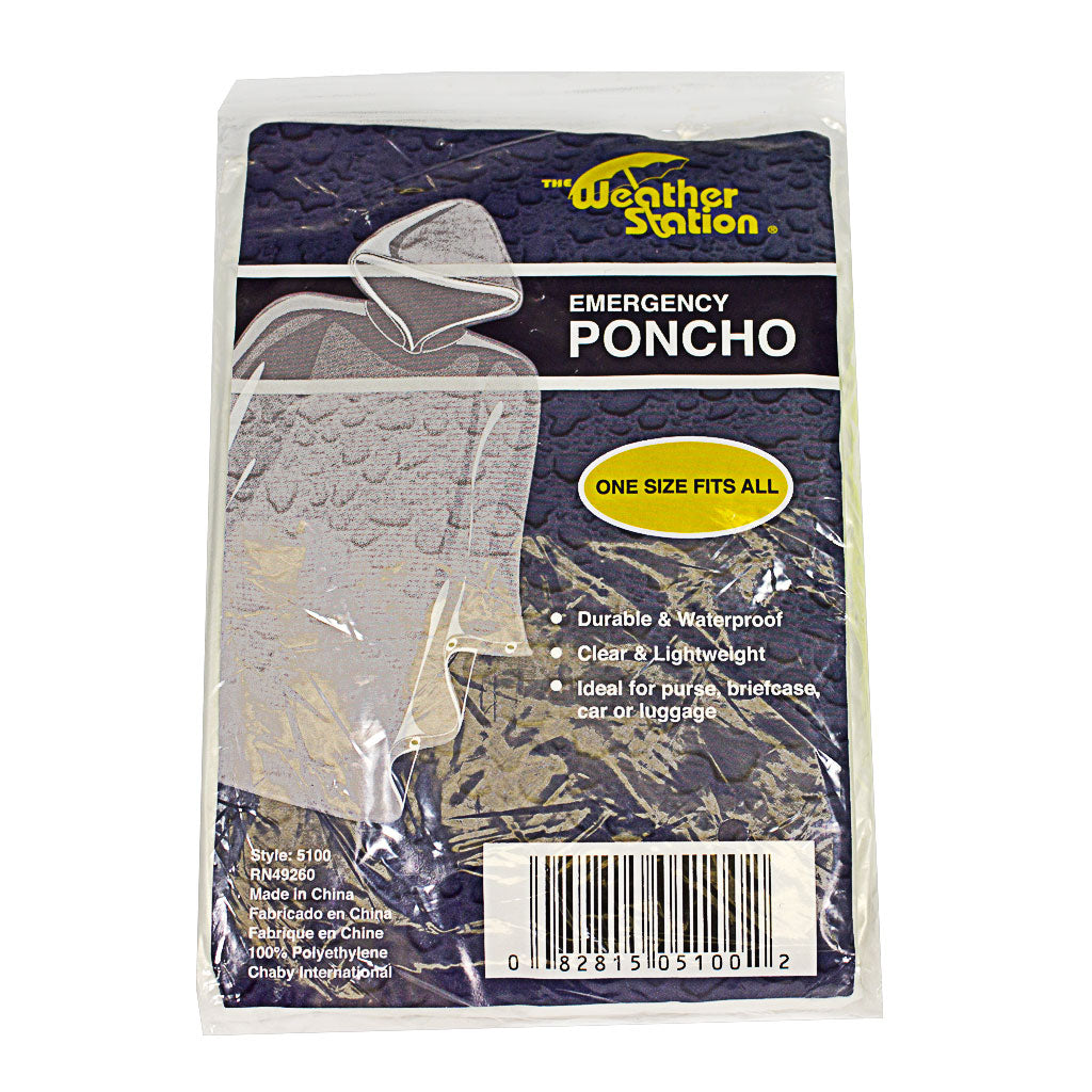 Weather Station Emergency Poncho - Clear wellness vending machine