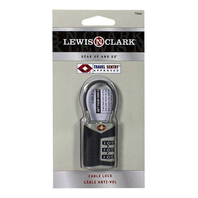 Lewis N. Clark T.S.A. Approved Cable Luggage Lock wellness vending machine