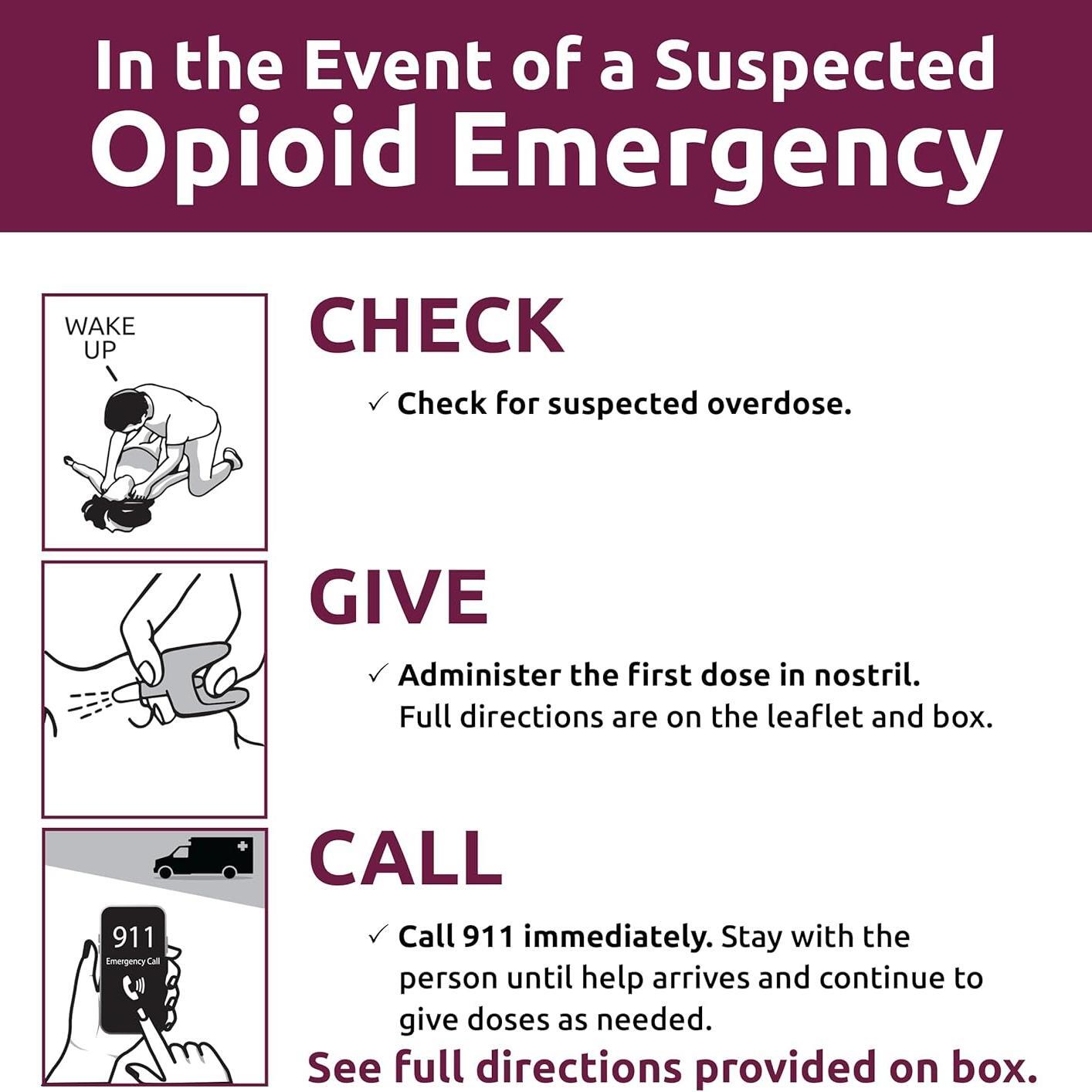 PADAGIS® Opioid Overdose Treatment Naloxone Hydrochloride Nasal Spray 4mg, 2 per pack