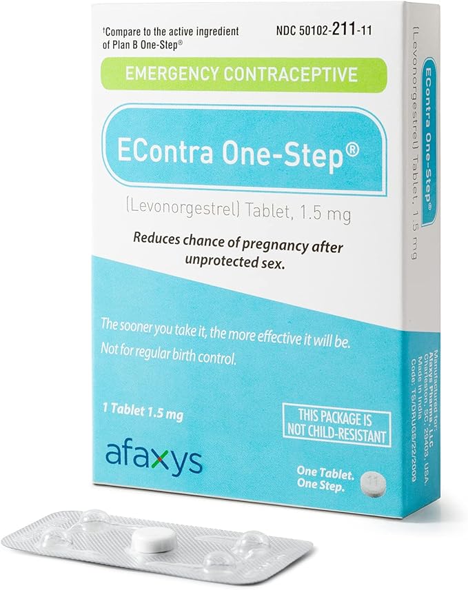 EContra One-Step® Emergency Contraceptive, 1.5 mg (1 Levonorgestrel Tablet)