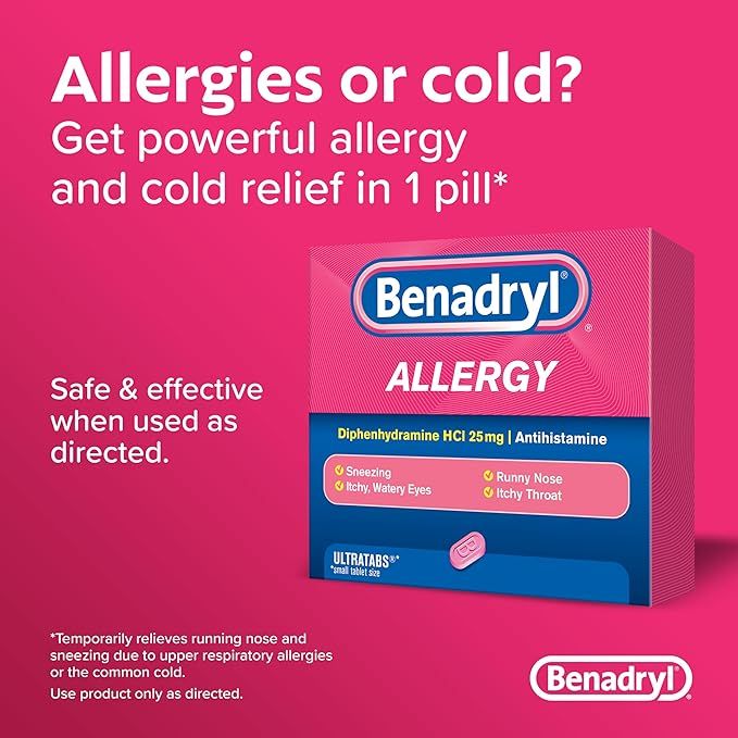 Benadryl® Allergy Ultratabs® Tablets 24 count box, 24 boxes per case