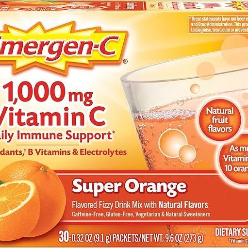 EMERGEN-C® Vitamin C Supplement Powder Super Orange Flavor, 360 packets per box
