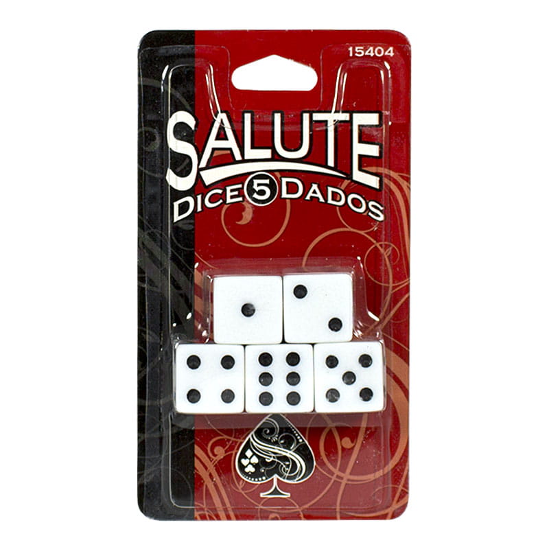 Salute Dice - Card of 5 wellness vending machine