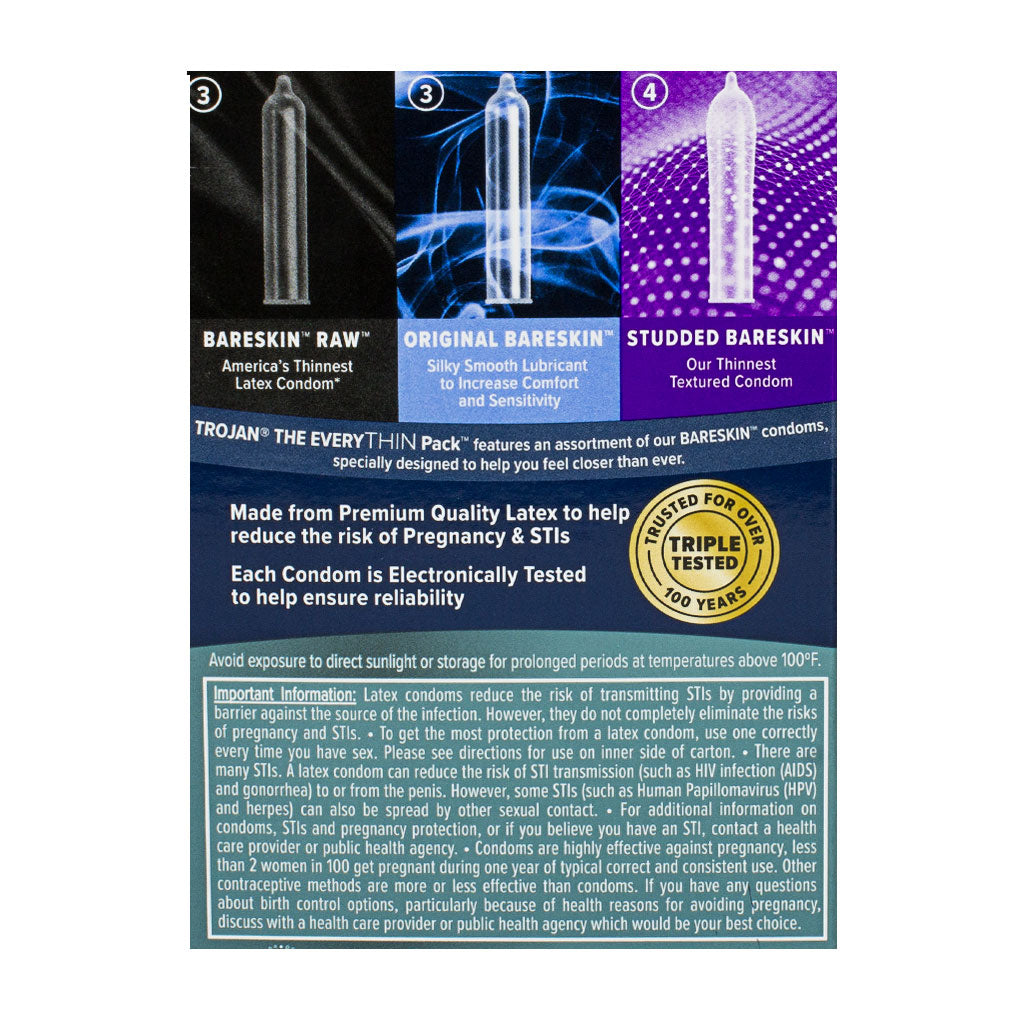 Trojan Bareskin Premium Thin Lubricated Condoms, 10ct wellness vending machine university campuses