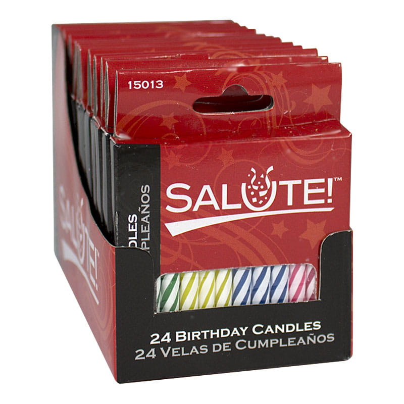 Salute Birthday Candles - Box of 24 wellness vending machine university campuses