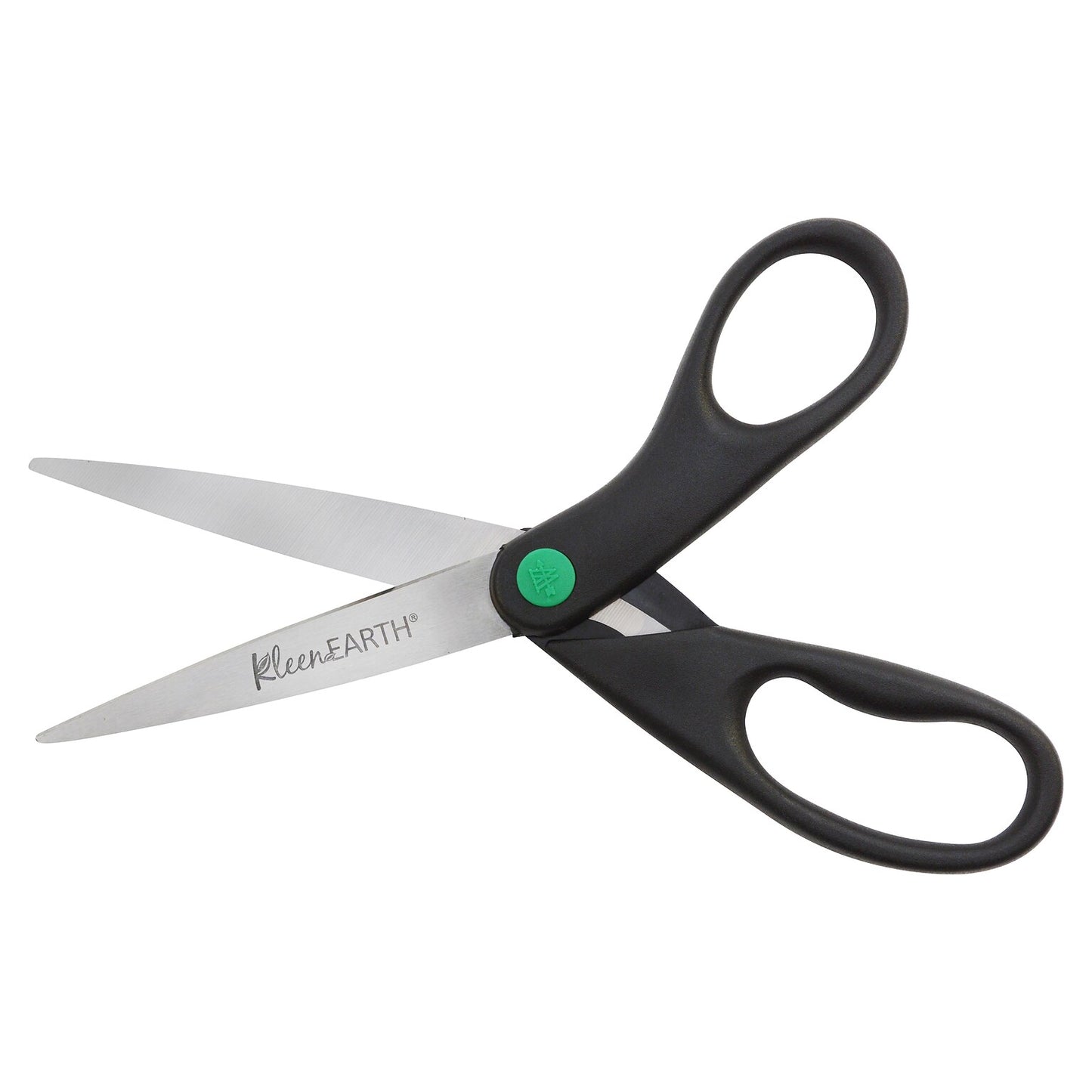 Westcott KleenEarth® Straight Scissors, 8", Black, 2/pk