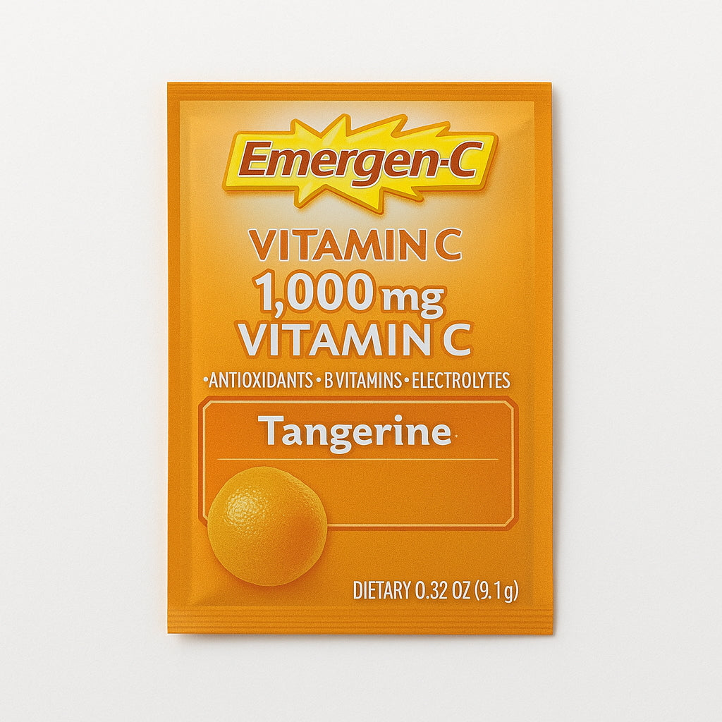 Emergen-C Tangerine 360 vitamin C drink mix packets for college wellness vending supplies