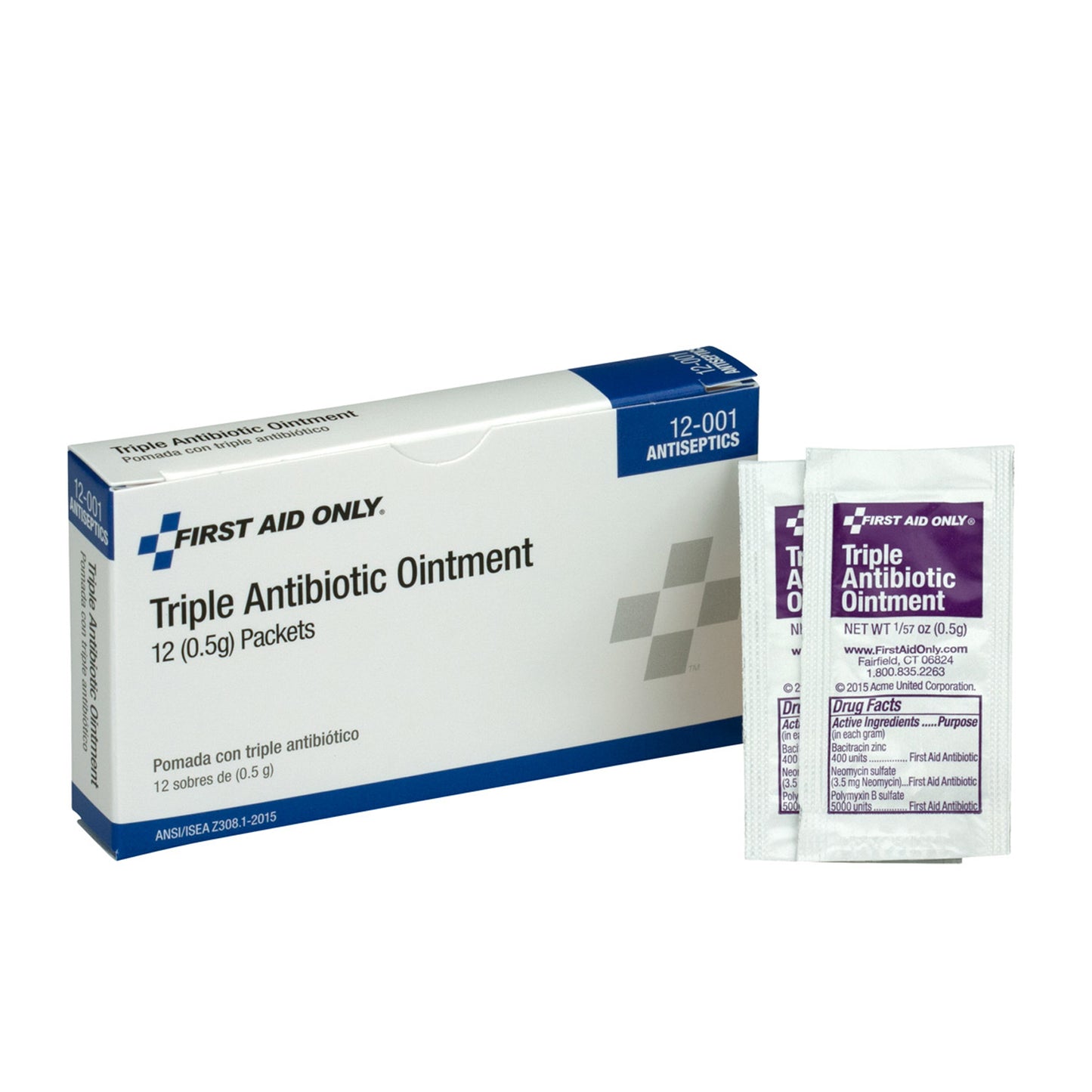 First Aid Only / Acme United Triple Antibiotic Ointment – 144 Packets/Box