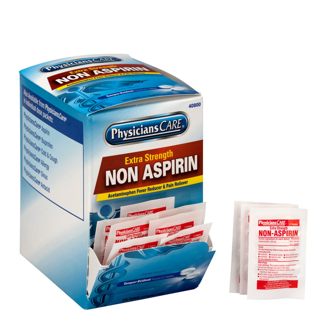 PhysiciansCare® Extra-Strength Non-Aspirin Tablets Comparable to Tylenol® 125/Box