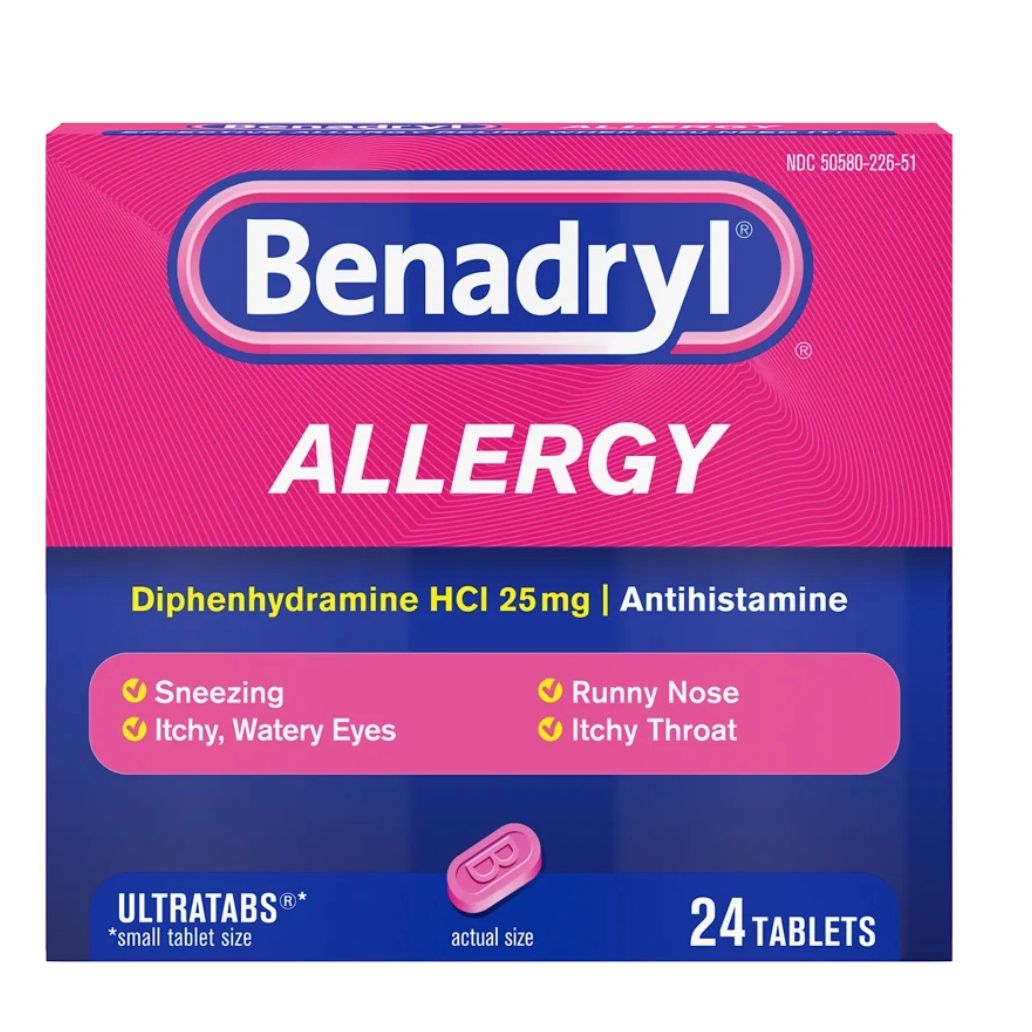 Benadryl® Allergy Ultratabs® Tablets 24 count box, 24 boxes per case