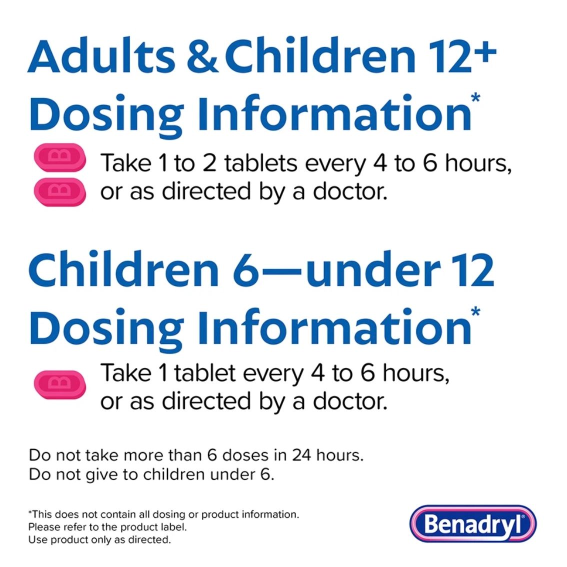 Benadryl® Allergy Ultratabs® Tablets 24 count box, 24 boxes per case