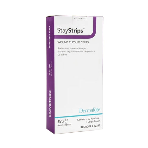 DermaRite StayStrips™ Wound Closure Strips – 1/4" x 3"