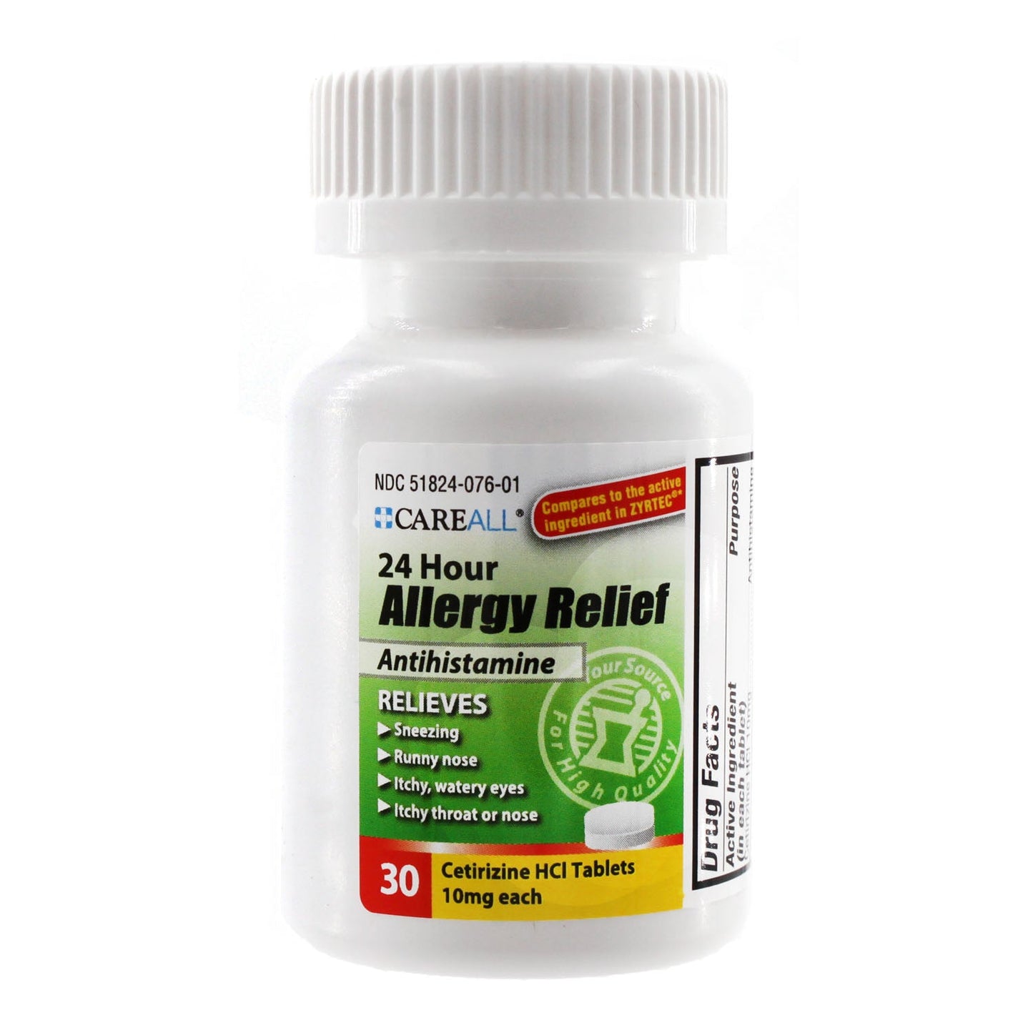 CareALL® Cetirizine Allergy Relief, 10mg – 30 ct Compares to Zyrtec®, 24 Bottles Per Case wellness vending machine