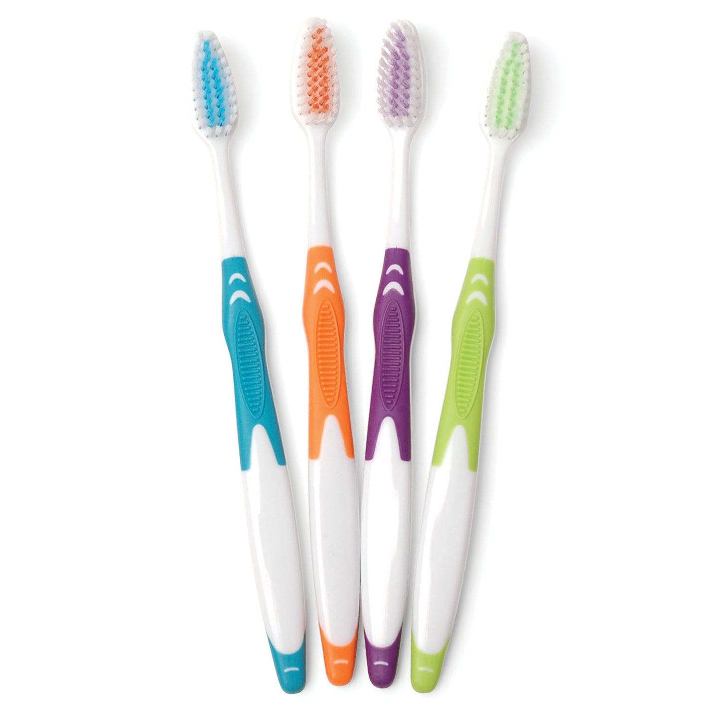 FRESHMINT® Rubber Grip Handle Toothbrush, 144 Individually Wrapped, Assorted Colors
