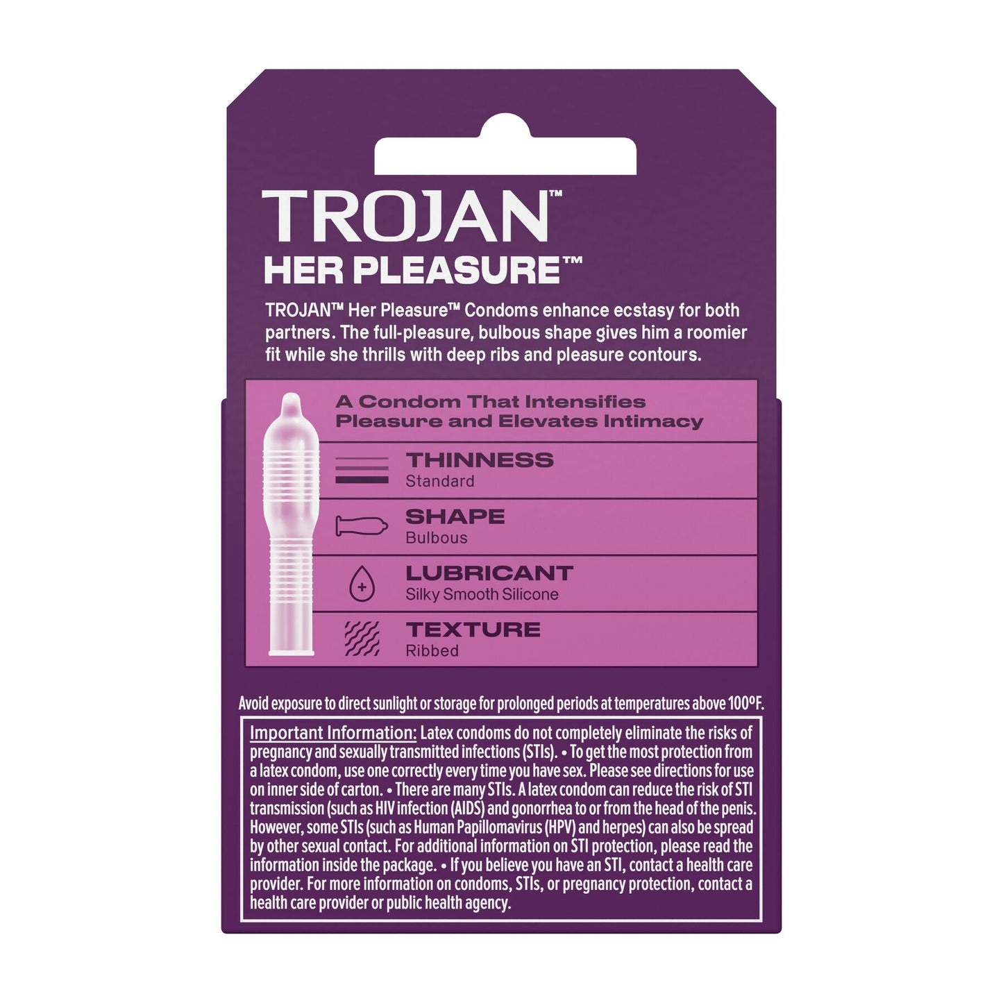 Trojan Her Pleasure Condoms - Box of 3 wellness vending machine university campuses