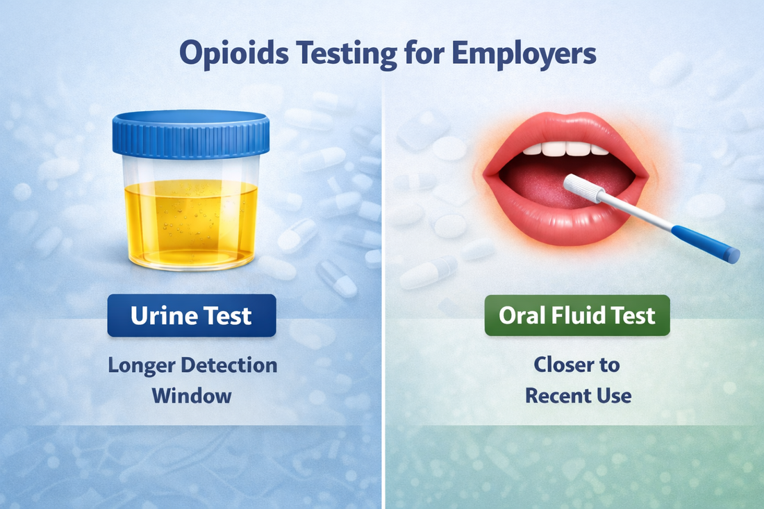 Opioids testing for employers comparing urine drug testing and oral fluid drug testing