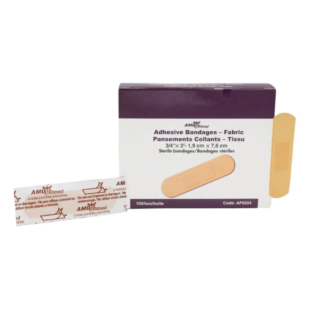 AMD MEDICOM Fabric Adhesive Bandages – ¾" x 3"
