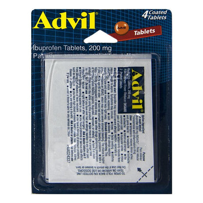Advil® Ibuprofen Tablets – 4 Count, Case of 36 Packs