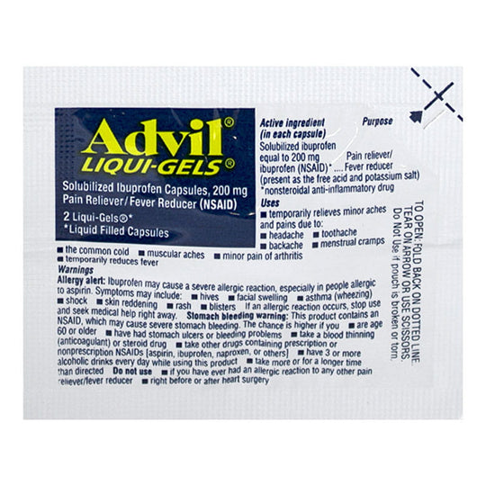 Advil® Liqui-Gels – 2 Count, Case of 50 Packs