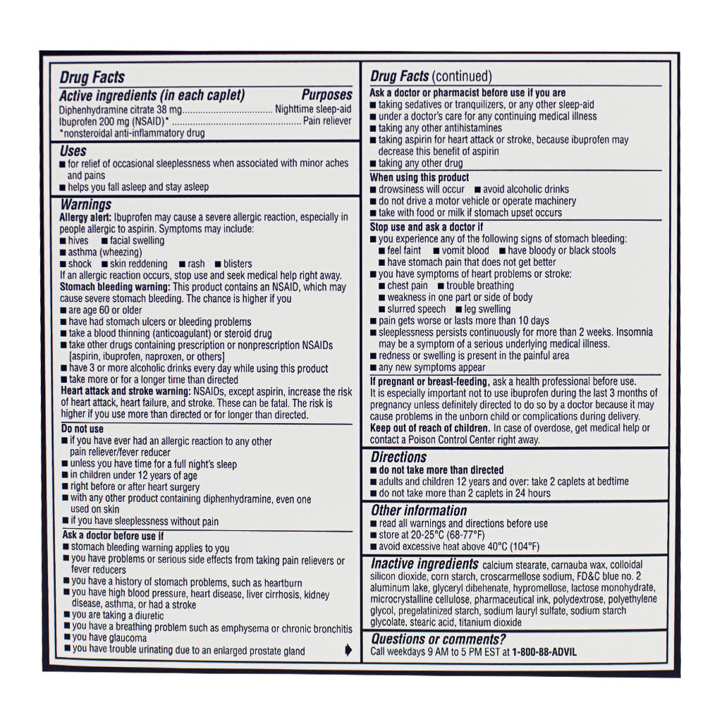 Advil PM Ibuprofen - Pack of 2 wellness vending machine university campuses, workplaces