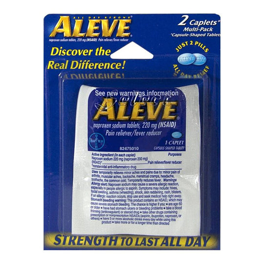 Aleve® Naproxen Sodium Tablets – 2 Count, Case of 36 Packs