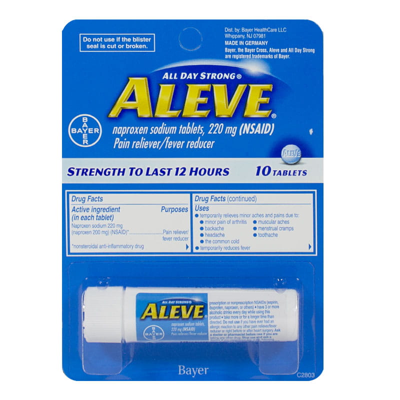 Aleve - Vial of 10 wellness vending machine