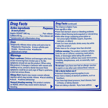 B.C.® Aspirin Powder – Pack of 2, Case of 36 Packs