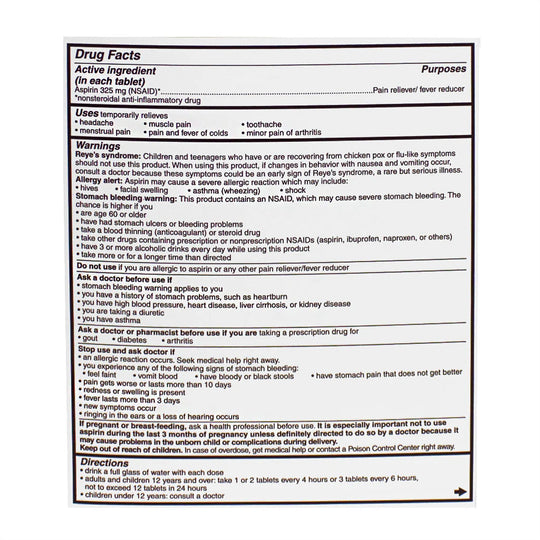 Bayer® Aspirin – Card of 4, Case of 36 Packs
