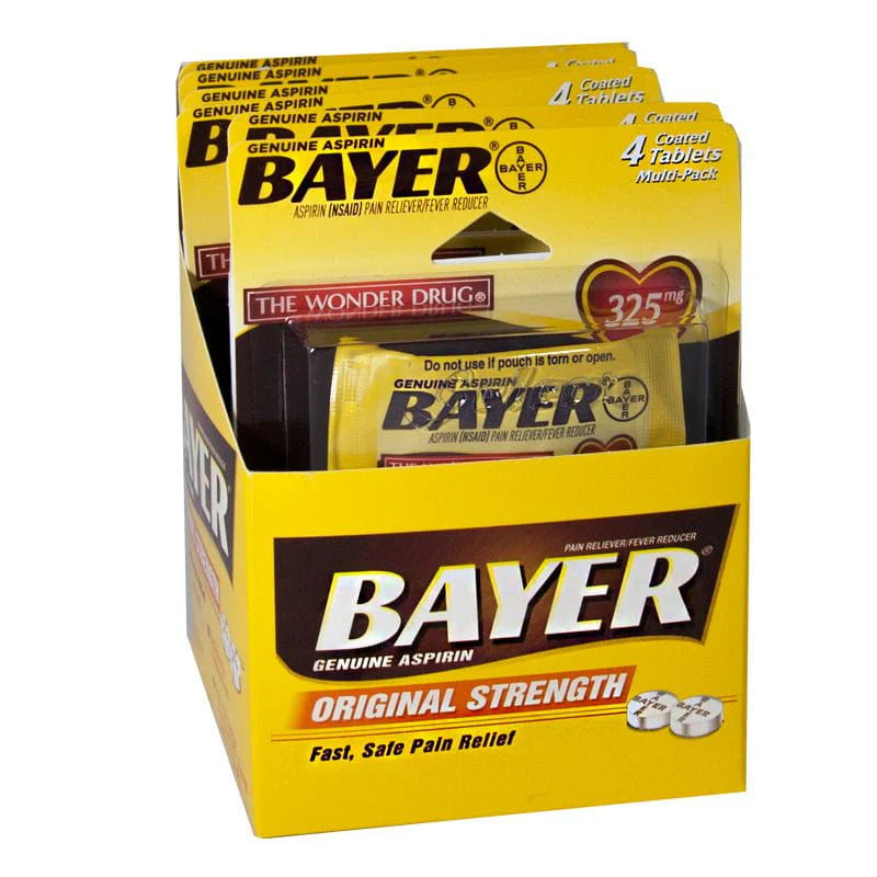 Bayer® Aspirin – Card of 4, Case of 36 Packs