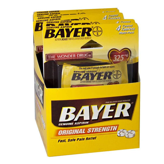 Bayer® Aspirin – Card of 4, Case of 36 Packs