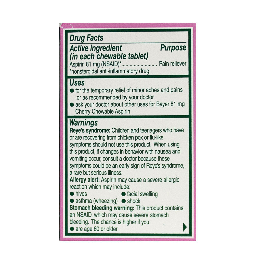 Bayer Low Dose Aspirin - Box of 36 wellness vending machine university campuses