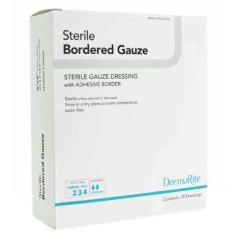 DermaRite® Sterile Bordered Gauze Dressing with Adhesive Border