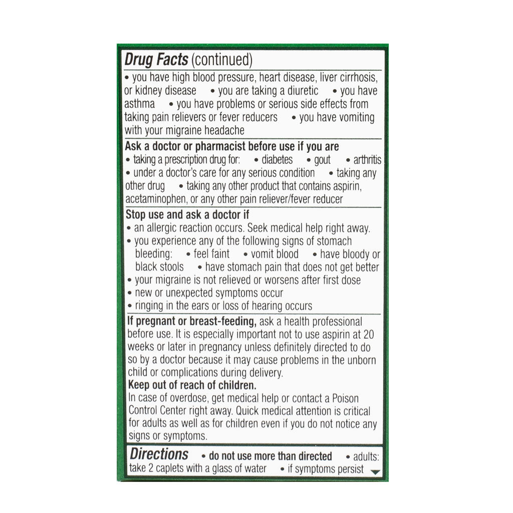 Excedrin Migraine Caplets - Box of 24 wellness vending machine university campuses, workplaces, airports
