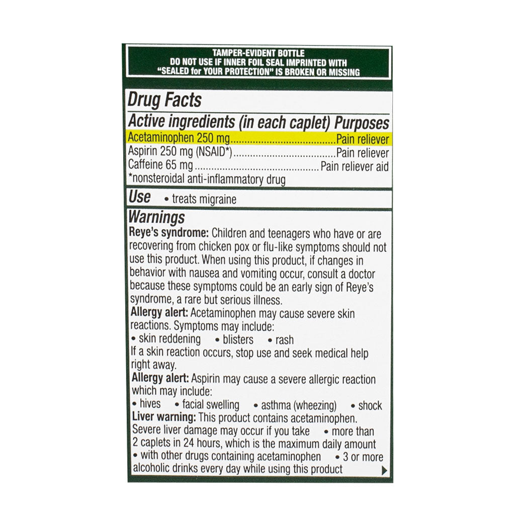 Excedrin Migraine Caplets - Box of 24 wellness vending machine university campuses