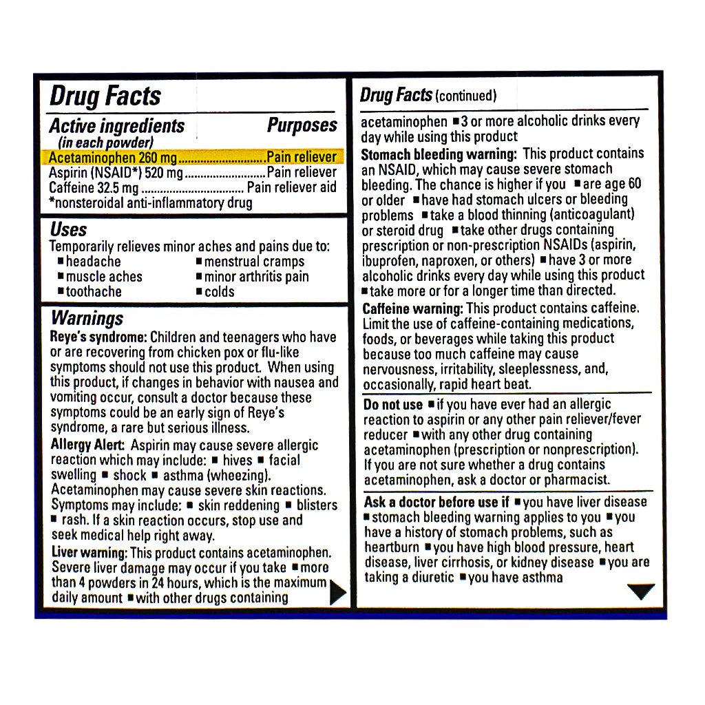 Goody's® Extra Strength Headache Powder Sticks – 2 Sticks, Case of 36 Packs