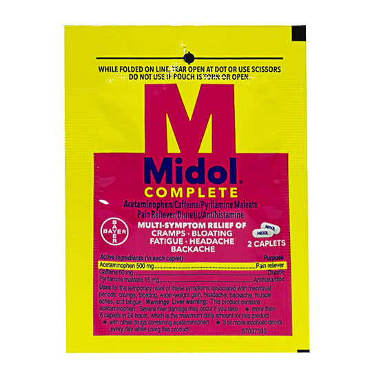 Midol® Menstrual Complete – 2 Caplets, Pack of 2, Case of 60 Packs