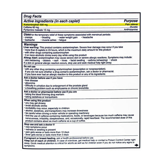 Midol® Menstrual Complete Caplets – 2 Count, Case of 36 Packs